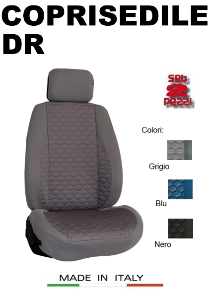 coprisedile anteriore copertura completa sedile auto macchina tessuto  resistente cotone italiano italy DR1 DR2 DR5 DR CITY CROSS seat covers for  car housse de siège de voiture