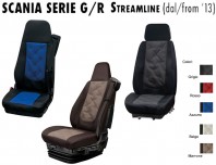 Coprisedile Singolo OLD STYLE Ecopelle Trapuntato per Camion SCANIA Serie G o R Streamline dal 2013 in poi