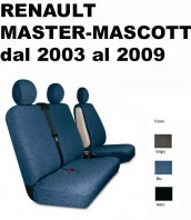 Coprisedili Furgone 3 Posti Renault MASTER e MASCOTT dal 2003 al 2009