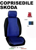 Coprisedili Anteriore Sedile Sportivo in Tessuto Traforato per Auto SKODA con AIRbag CHRONO 2Pz.