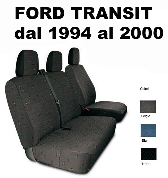 2013 Coprisedili anteriori per Furgone Ford Transit Custom colore grigio.