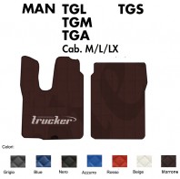 Tappeti su Misura Trucker in Ecopelle per Camion MAN TGL TGM TGS e TGA cabina M L LX