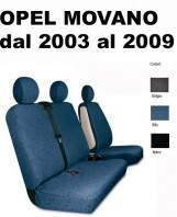 Coprisedili Furgone 3 Posti Opel MOVANO dal 2003 al 2009
