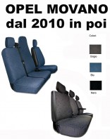 Coprisedili Furgone 3 Posti Nuovo Opel MOVANO dal 2010 in poi